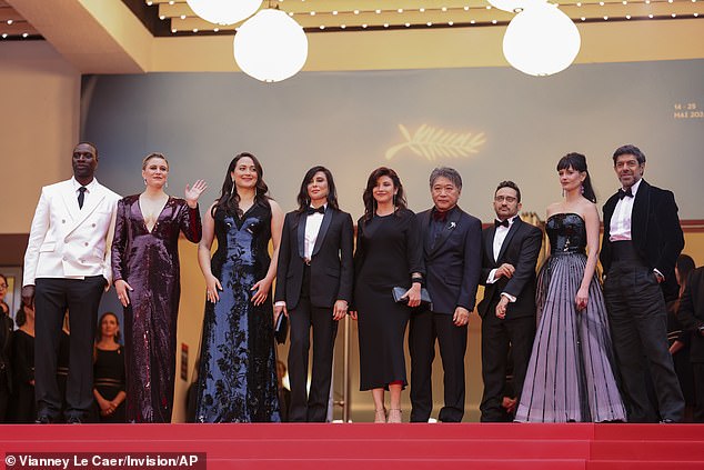 The jury all posed together for a group photo during the first glitzy premiere