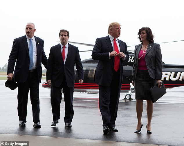 Trump and Cohen in happier times, when Cohen would wear the red tie.  In his testimony, Cohen said he was once 