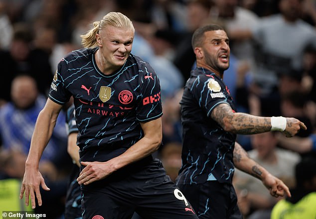 Erling Haaland scored twice as Man City returned to the top of the Premier League