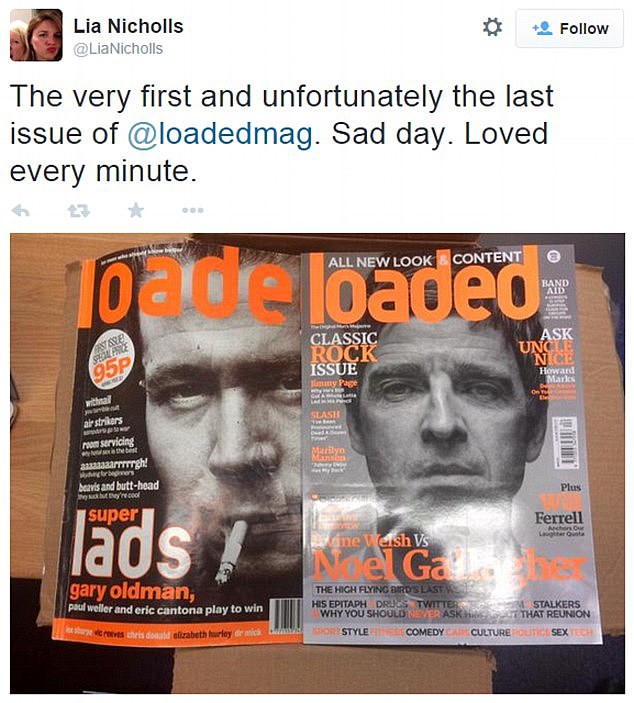 Deputy editor Lia Nicholls revealed the 2015 closure on Twitter in a post with photos of the magazine's first and last editions