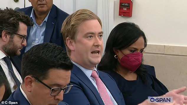 Fox News reporter Peter Doocy regularly challenges the Biden administration's narrative in the White House briefing room