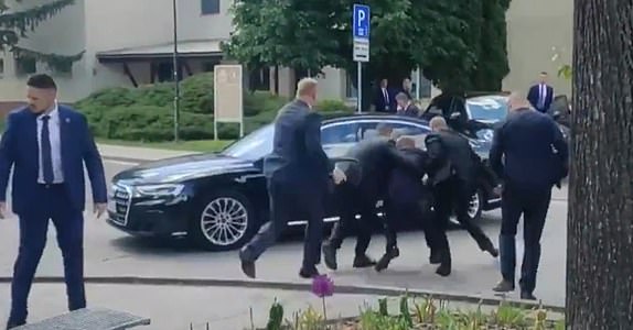 Slovak Prime Minister Robert Fico is shot and wounded and taken to hospital while the gunman is pinned to the ground as he tries to flee