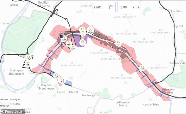 Residents and travelers will be subject to checks in areas surrounding the Olympic Games