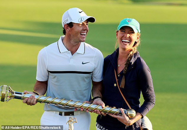 McIlroy and Stoll got together after his divorce from Caroline Wozniacki in 2014 (pictured together in 2015 in Dubai)