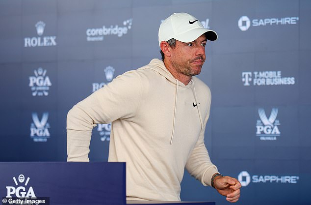 McIlroy was the fastest of all golfers via the media center on Wednesday afternoon