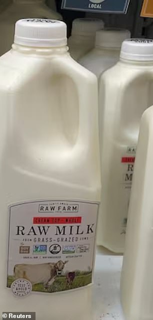 Pictured above are cartons of raw milk