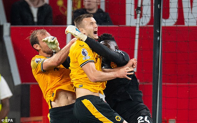 Andre Onana was lucky not to be awarded a penalty after running into Sasa Kalajdzic on his Old Trafford debut