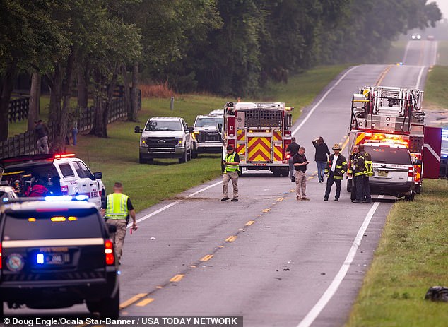 Florida officials closed portions of State Road 40 West as they worked the fatal wreck