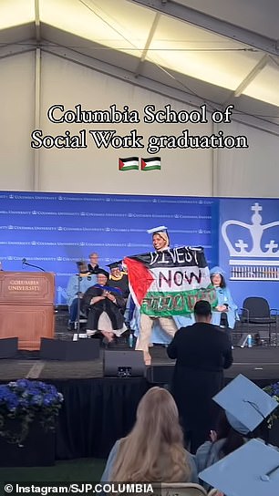 One student carried a flag that read “Divest Now,” a call for the university to withdraw its investments from Israel