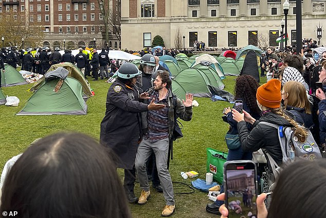 Earlier that month, officers arrested more than a hundred protesters, ending a two-day sit-in in the 'Gaza solidarity camp'.