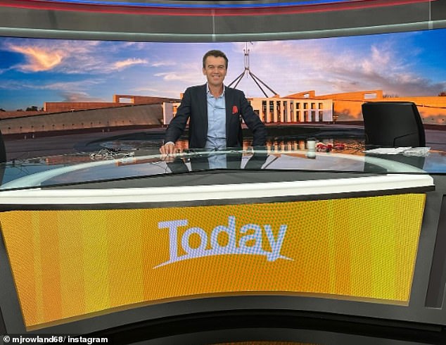 Michael shared a photo on Instagram of himself sitting behind the desk at rival network Channel Nine's Today show