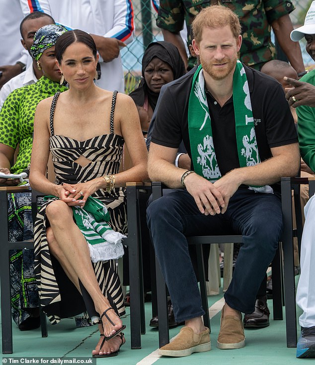 Prince Harry and Meghan during their tour of Nigeria when they visited Abuja last Saturday