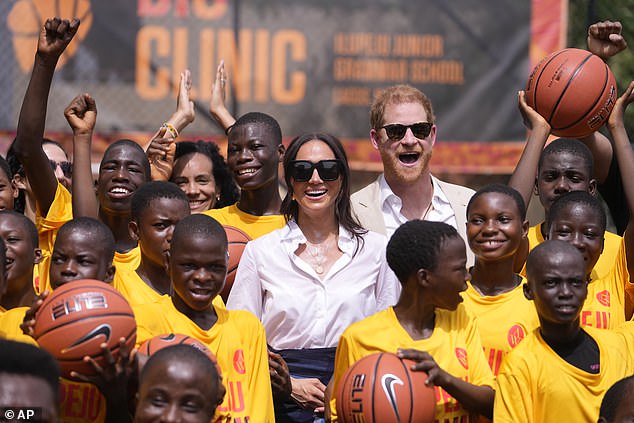 Prince Harry and Meghan attended the Dream Big Basketball Clinic in Lagos, Nigeria last Sunday