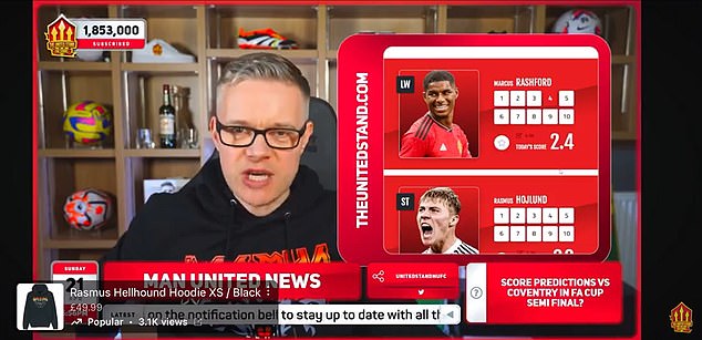 Mark Goldbridge is a United fan who has previously been critical of Marcus Rashford