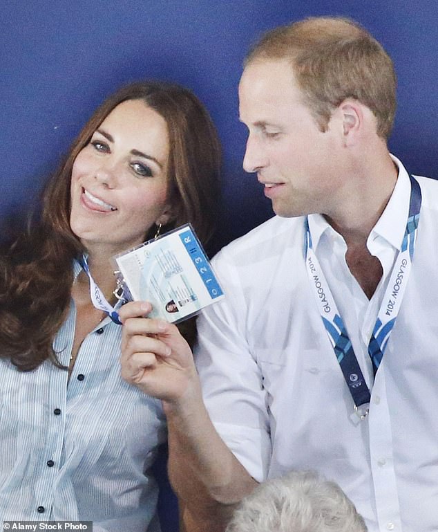 Prince William showed his thoughtful side as he cheered on his wife in sweltering conditions at the 2014 Commonwealth Games