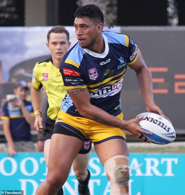 Mr Tuiasau (above) was a member of the Queensland Origin under-20s squad in 2015 - and following the incident Mr George died