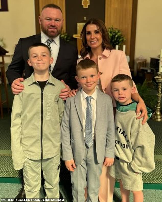 Coleen and Wayne have two other children, both sons: Kit, 8, and Cass, 6, (center and left), but neither they nor their father joined us on Wednesday