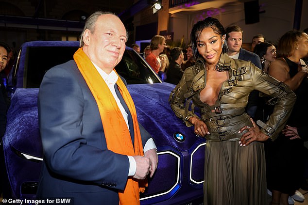 Also present last night was composer Hans Zimmer, 66, who helped design the car's sound