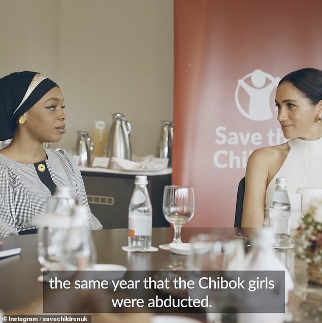 Meghan sits down for a chat with 23-year-old Save the Children youth ambassador Maryam