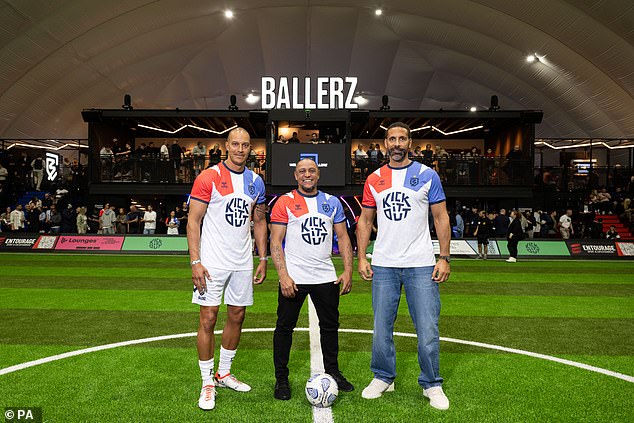 Rio Ferdinand spoke to Mail Sport at an event at Bluewater shopping center in front of the new Ballerz Dome