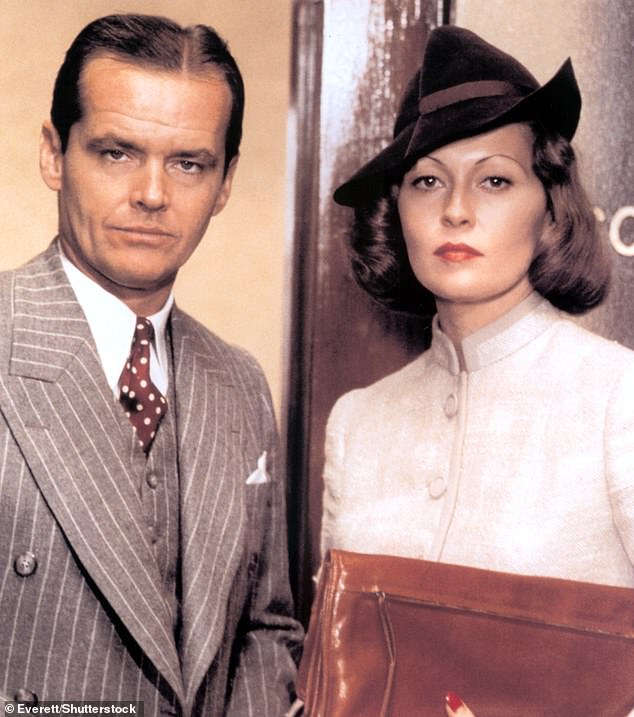 Chinatown with Jack Nicholson in 1974. Faye discussed collaborating with Roman Polanski on his classic Chinatown.  He became annoyed when her real hair kept popping through her wig and ruining the scenes, and eventually the director wanted to pull her hair out.