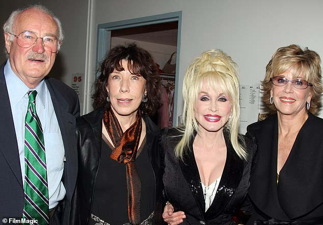 Dabney pictured with Lily, Dolly and Jane in 2008 for a mini 9-to-5 reunion