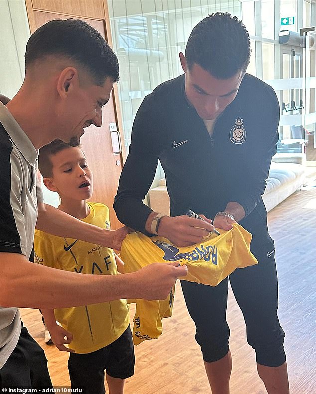 The controversial star revealed that he promised his son that he would take him to meet the captain of Al-Nassr