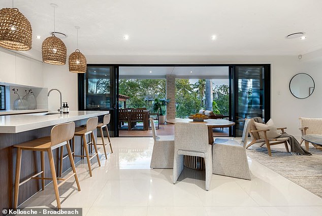 Highlights include a spacious open plan design that combines the kitchen and dining area with a delightful living space