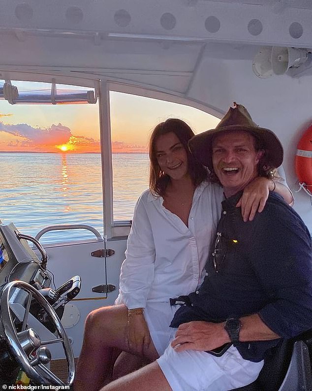 In a surprising move, Nick and his partner Alexandra (both pictured) decided to resettle in the Gold Coast hinterland in 2021 and reportedly bought a house there worth $3.275 million.