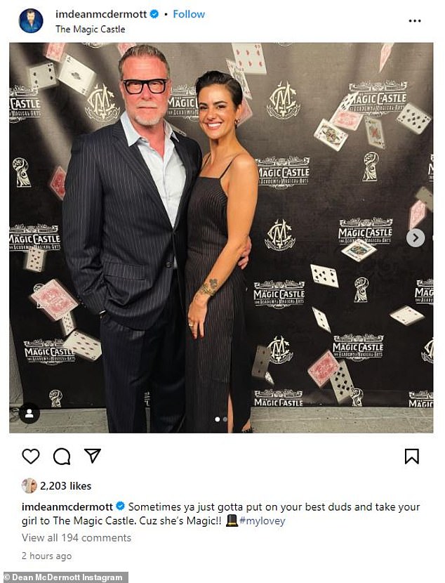 McDermott went Instagram official with Calo days ago, sharing two photos from their date night at Magic Castle