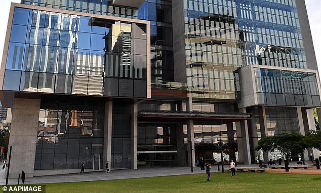 The 28-year-old sheriff appeared in the Brisbane Magistrates Court (pictured) on Friday and was charged with three counts of rape and using the internet to procure a child, and two counts of possessing child exploitation material and indecent treatment of children.