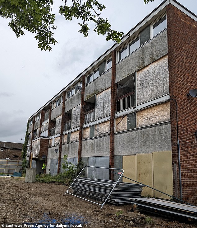 Pictured: Remove buildings on the estate that will be demolished and redeveloped