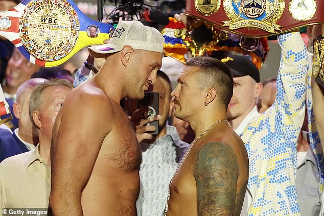 Fury and Usyk faced each other for the final time on Friday during the weigh-in prior to their clash in the ring