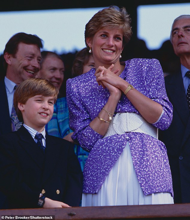 The princess died as a result of a fatal car accident during a high-speed chase by photographers in Paris (seen with Prince William in 1991)