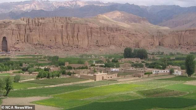 Pictured is a UNESCO image of the Bamiyan Valley in central Afghanistan