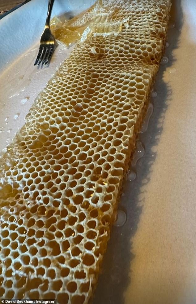 On Saturday, the 49-year-old expressed his love and joy for the honey produced by his bees.  During the Insta stories, followers can hear the ex-footballer say over the honeycomb: 'bees have been busy.  Busy bees.  A bit of sticky stuff