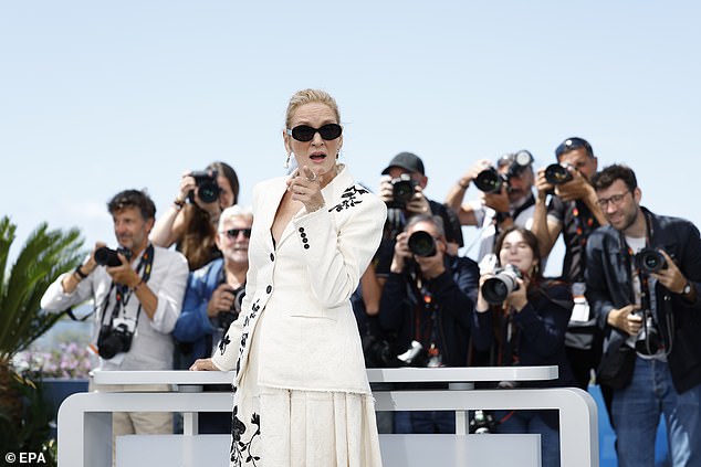 She is at the 77th annual Cannes Film Festival for her film Oh, Canada, which premiered in Cannes on Friday