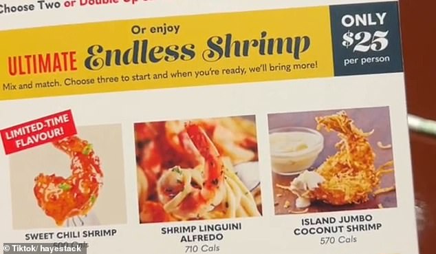 The chain started in 1968 as a single restaurant in Lakeland, Florida.  The endless shrimp started at $20 but then went up to $25 and then $27.