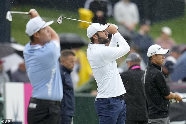 Scheffler returned in time to start his second round at the PGA Championship on Friday