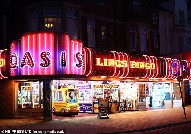 Skeg Vegas: General view of the Oasis arcade in Skegness, pictured last night