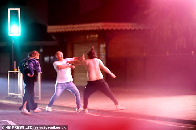 Last night a fight took place in the street in Skegness