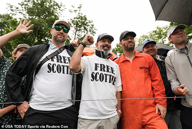 Scheffler fans arrived at the PGA Championship wearing “Free Scottie” T-shirts