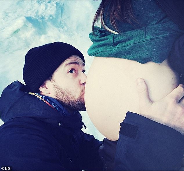Timberlake was seen kissing her baby bump in 2015 while pregnant with her first child