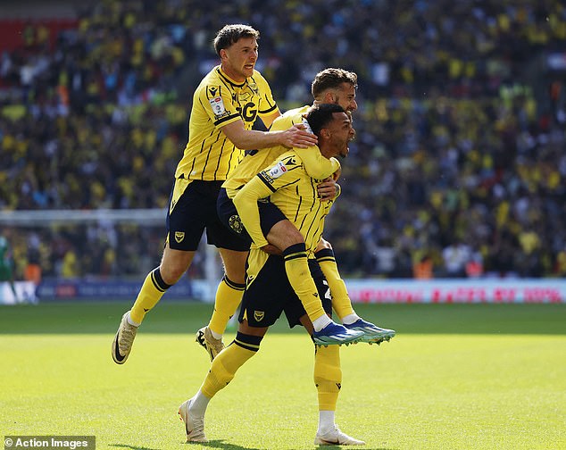 Josh Murphy (centre) scored the first of his two goals just after the half hour mark at Wembley