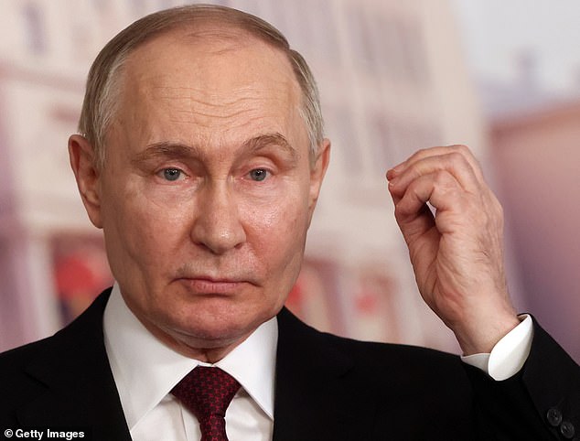 Vladimir Putin yesterday at a press conference in China.  Volkov insisted there was 