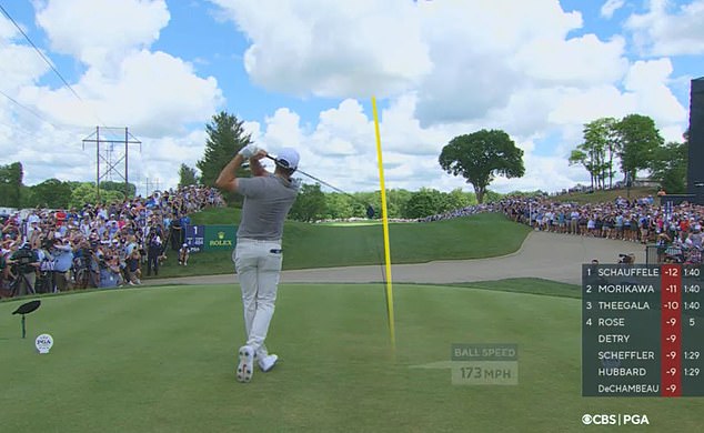 That led to his tee shot on the fourth hole, which sailed left and rolled through the gallery