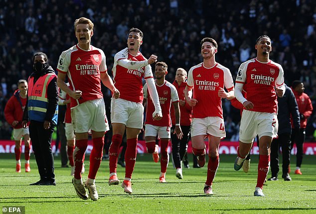 The Gunners enter the final day of the season two points behind Man City in the table