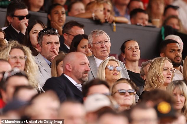Ferguson was pictured on Saturday watching Chelsea women be crowned WSL champions for the fifth time at Old Trafford.