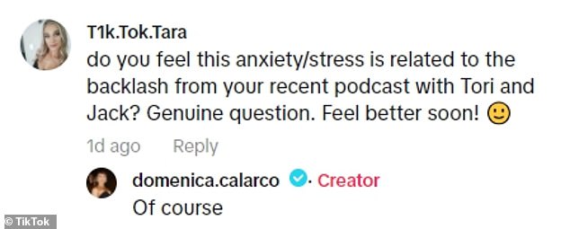 1716087876 413 Domenica Calarco shares concerning message revealing she is not okay