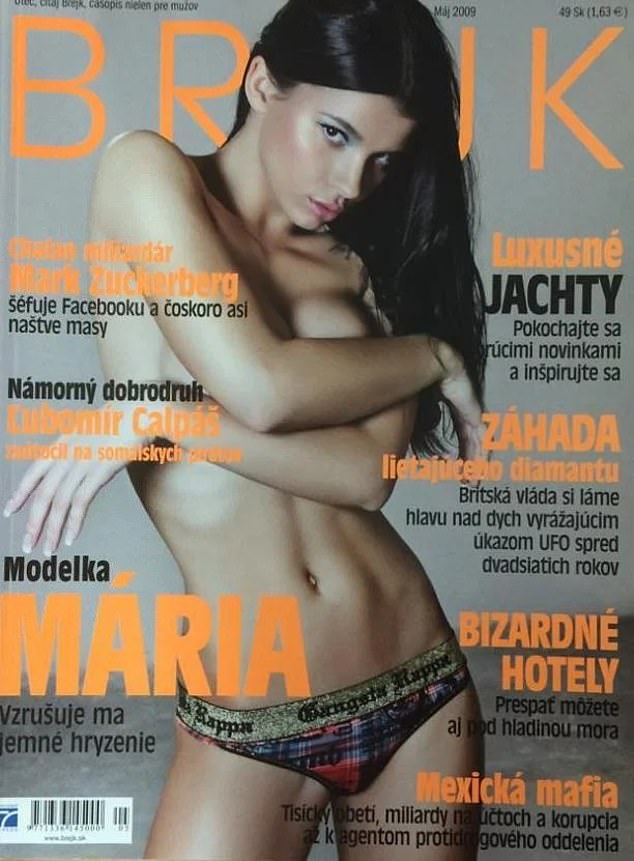 Maria Troskova, a 27-year-old former Miss World contestant who had also appeared in nude photo shoots, was appointed by Fico despite her lack of experience (photo: Ms Troskova on the cover of a modeling magazine in 2009)